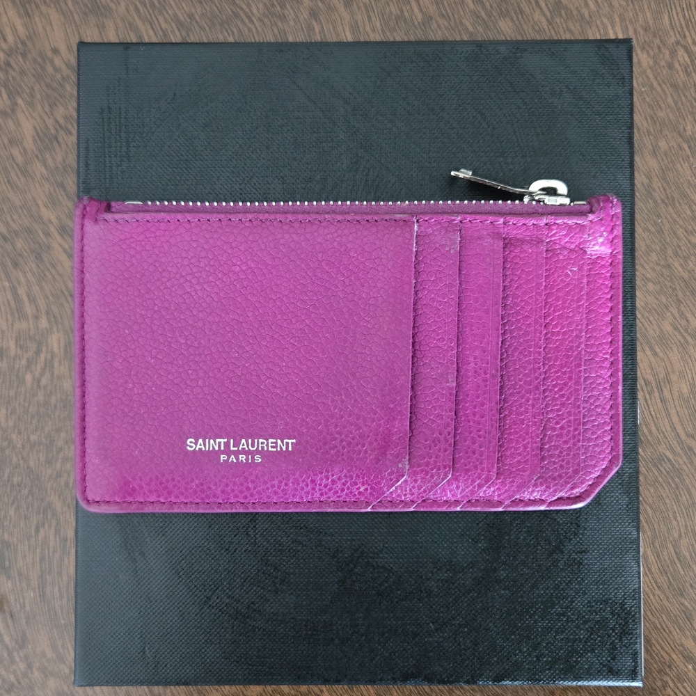 Saint Laurent Fushcia Card Holder